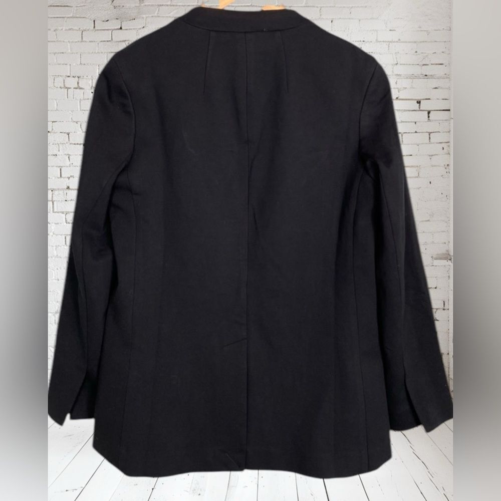 SPANX Ponte Perf Collarless Blazer Single Button Classic Black Oversized L - Picture 7 of 10